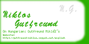 miklos gutfreund business card